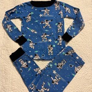 Hatley Blue and Black Pajama Set Winter-Themed